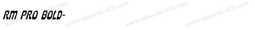 RM Pro Bold字体转换